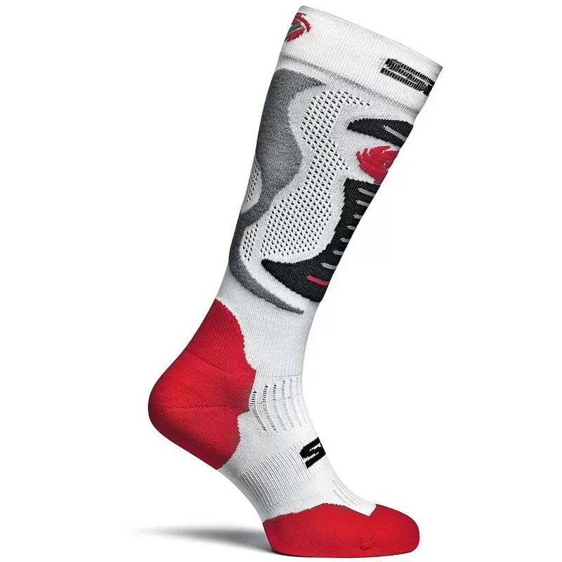 286-A-MX-WHT-SM #2. SIDI Faenza Socks - White/Red S/M