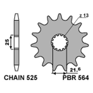 SPROCKETS PBR FRONT 564-16