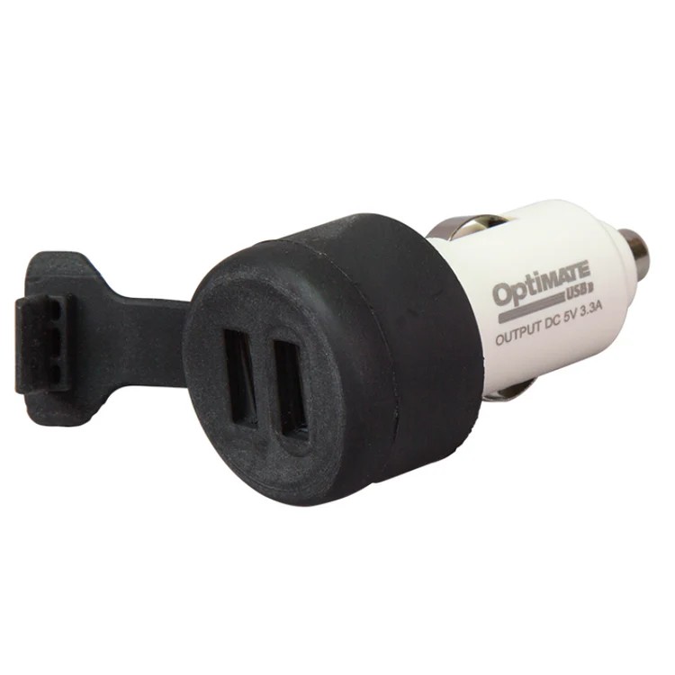 O106-SINGLE #1. OPTIMATE Charger Dual Output USB - Harley, KTM, CAR, BOAT