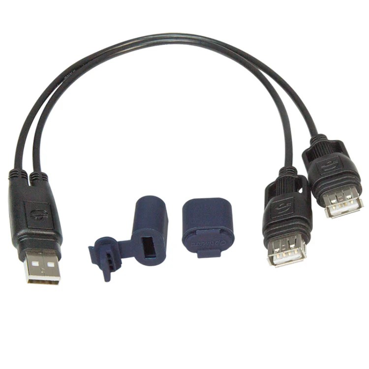 O110-SINGLE #1. OPTIMATE Y-Splitter USB 2Amp - 2 X USB 1Amp