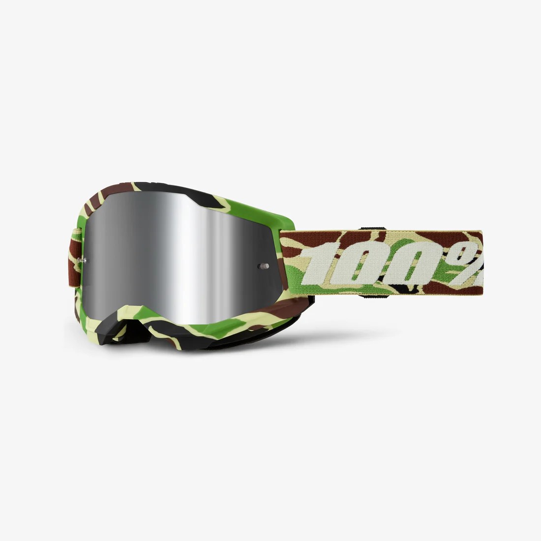 10025002800024 #1. 100% Strata 2 War Camo Goggle - Silver Mirror Lens