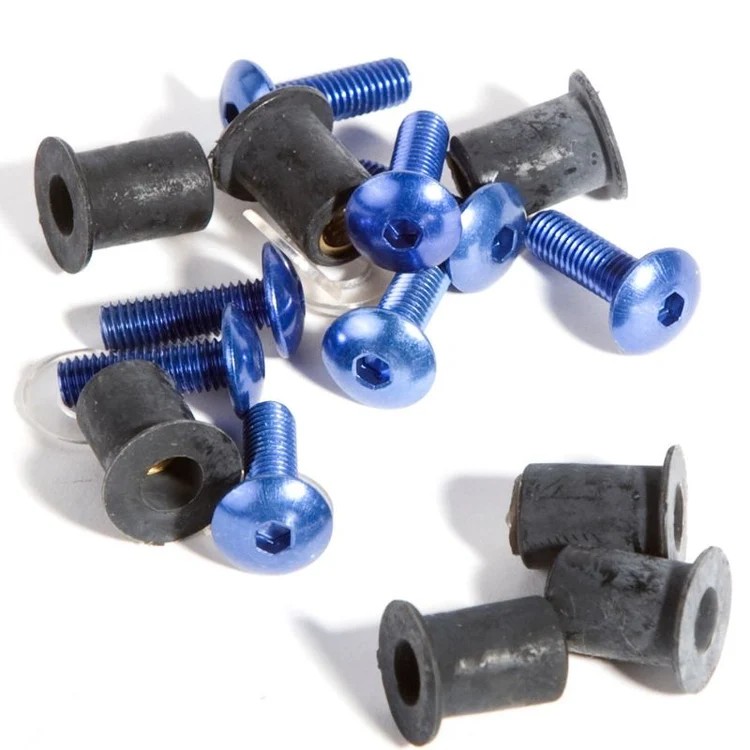 M70716-013 #1. BIKEWISE Screen Bolt Kit - Blue