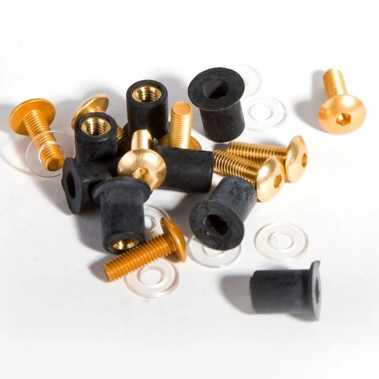 M70716-011 #1. BIKEWISE Screen Bolt Kit - Gold