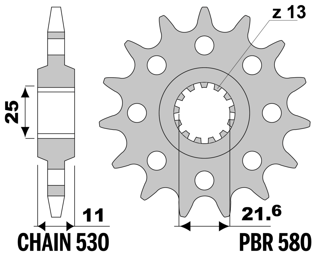 SPROCKETS PBR FRONT 580-16
