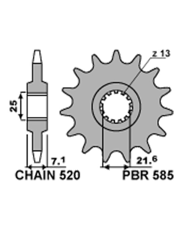 SPROCKETS PBR FRONT 585-16