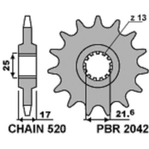 SPROCKETS PBR FRONT 2042-15