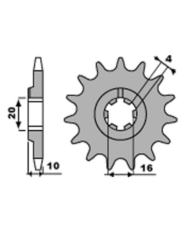 SPROCKETS PBR FRONT 2066-13