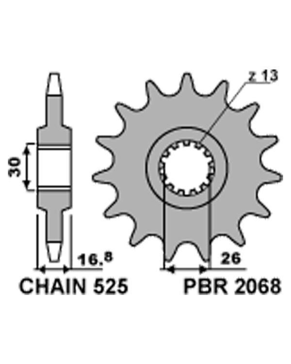 SPROCKETS PBR FRONT 2068-15