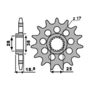 SPROCKETS PBR FRONT 2078-17