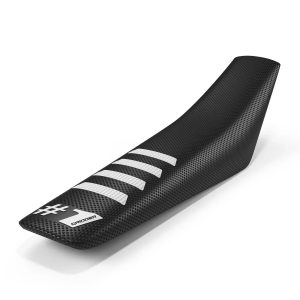 OGSC02-BLWHWH #1. OneGripper Seat Cover Ribbed - Black/White