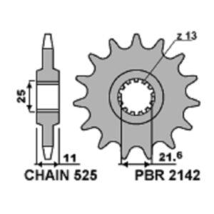 SPROCKETS PBR FRONT 2142-16