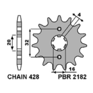 SPROCKETS PBR FRONT 2182-14