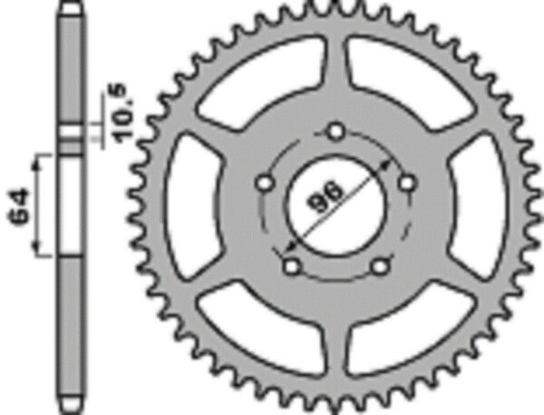 SPROCKETS PBR REAR 0254-43 - Image 2