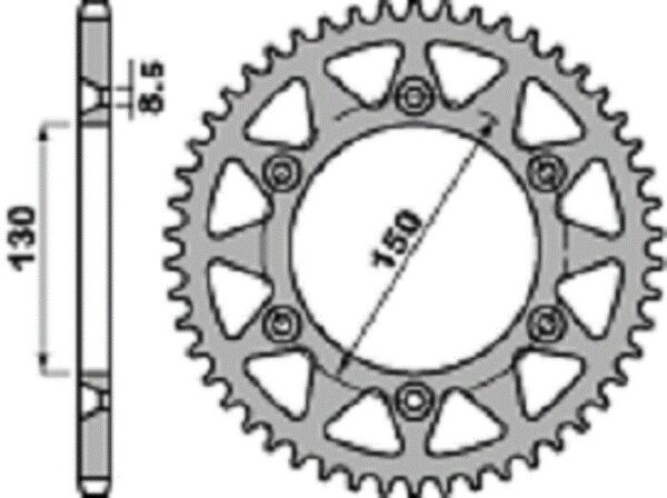 SPROCKETS PBR REAR 0270-51 - Image 2