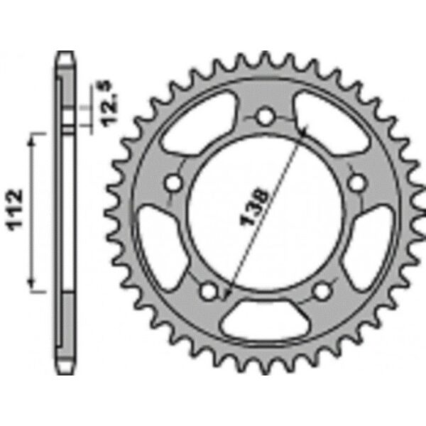 SPROCKETS PBR REAR 0408-43