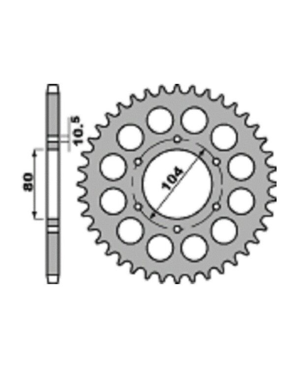 SPROCKETS PBR REAR 0488-44