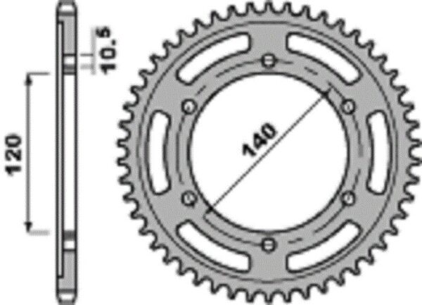 SPROCKETS PBR REAR 0498-49 - Image 2