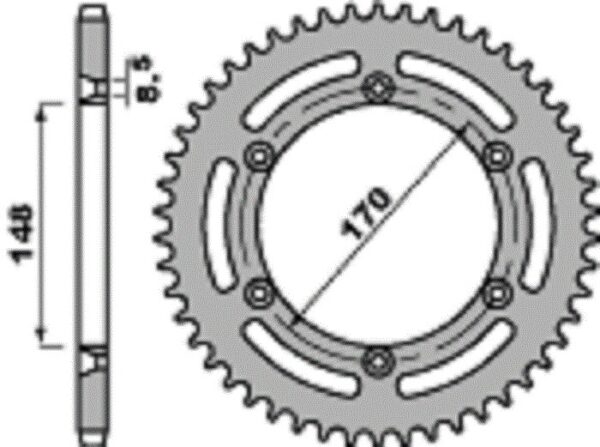 SPROCKETS PBR REAR 0804-42 - Image 2