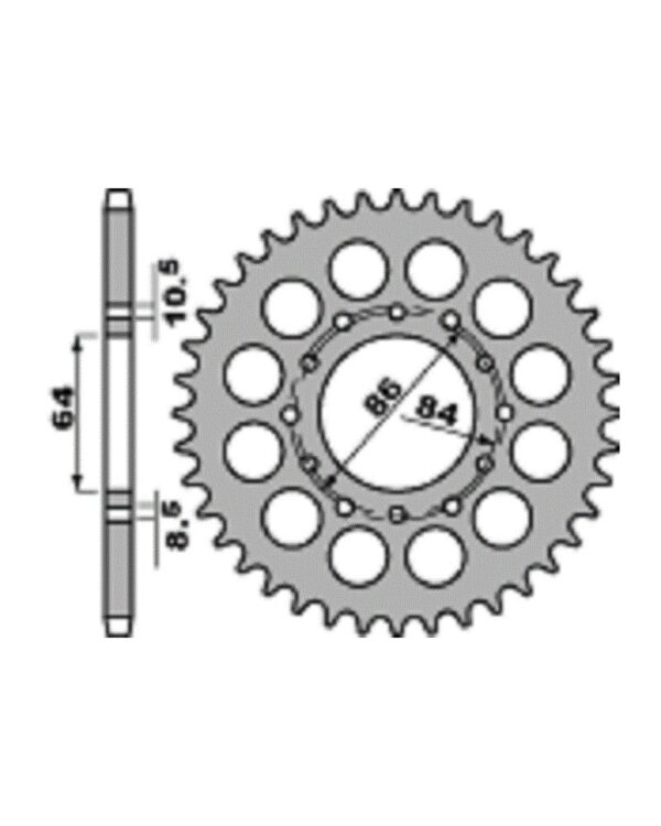SPROCKETS PBR REAR 0814-45