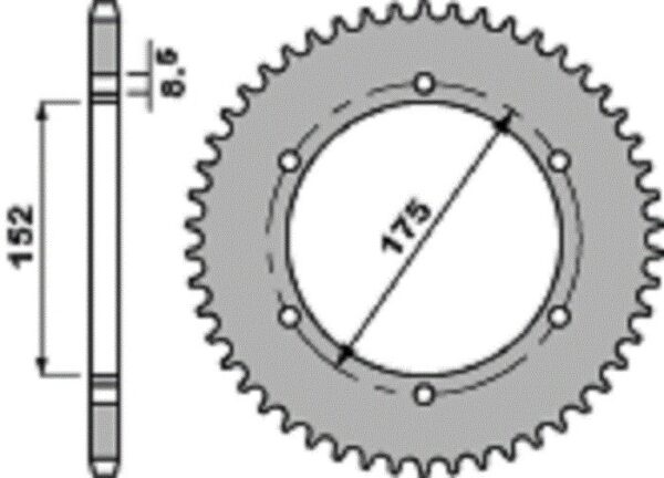 SPROCKETS PBR REAR 0844-57 - Image 2
