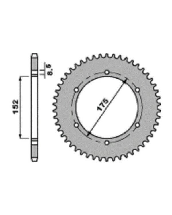 SPROCKETS PBR REAR 0844-57