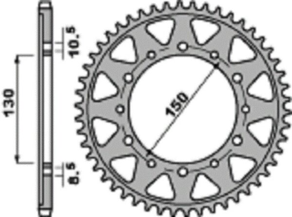 SPROCKETS PBR REAR 0860-46 - Image 2