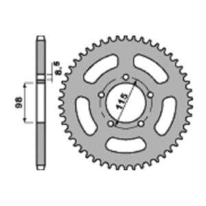 SPROCKETS PBR REAR 0893-48