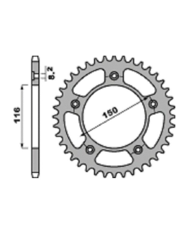 SPROCKETS PBR REAR 4329-42