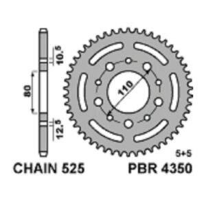 SPROCKETS PBR REAR 4350-44