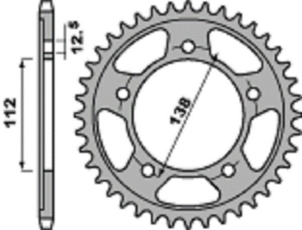 SPROCKETS PBR REAR 4357-44 - Image 2