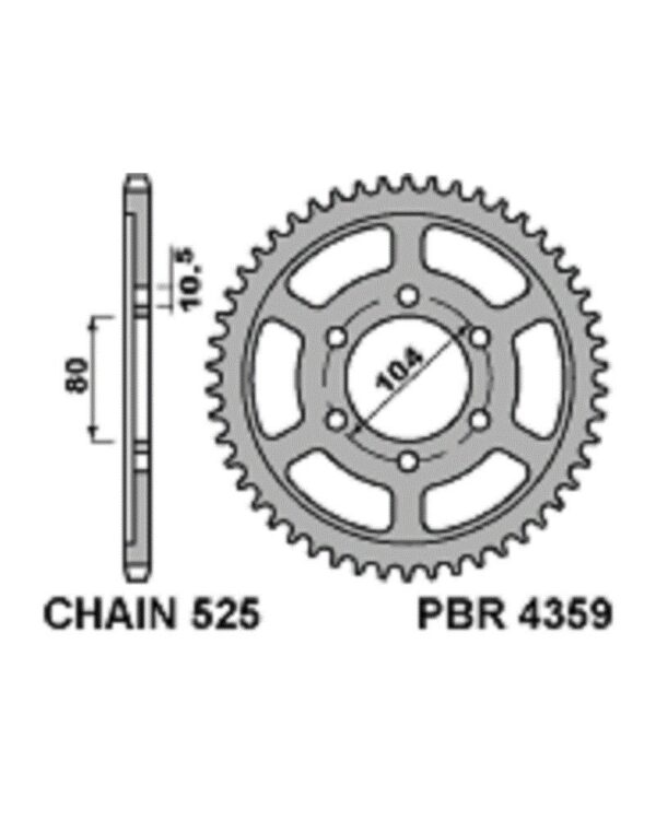 SPROCKETS PBR REAR 4359-40