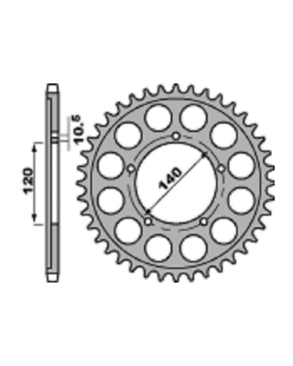 SPROCKETS PBR REAR 4409-42