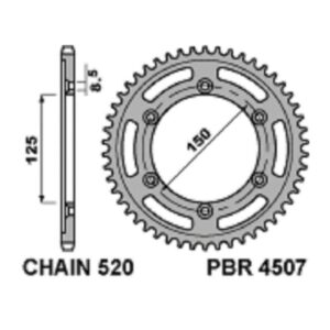 SPROCKETS PBR REAR 4507-40