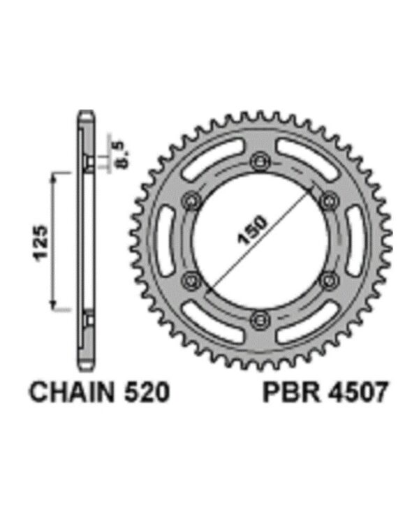 SPROCKETS PBR REAR 4507-40