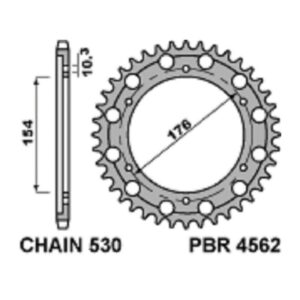 SPROCKETS PBR REAR 4562-44