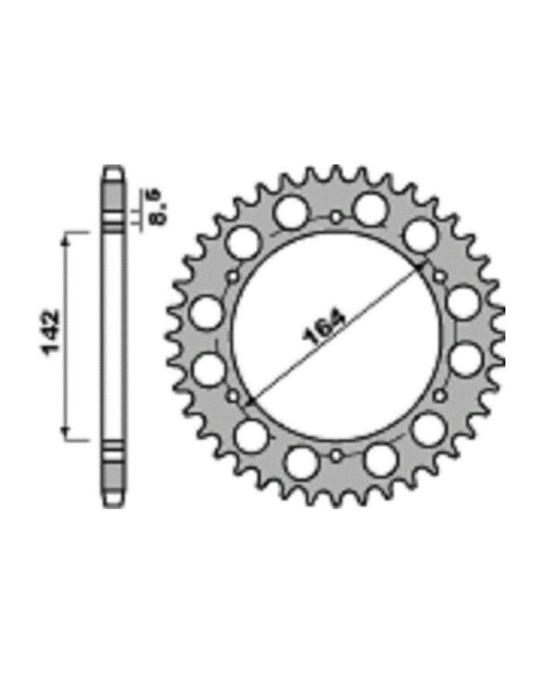 SPROCKETS PBR REAR 4589-44