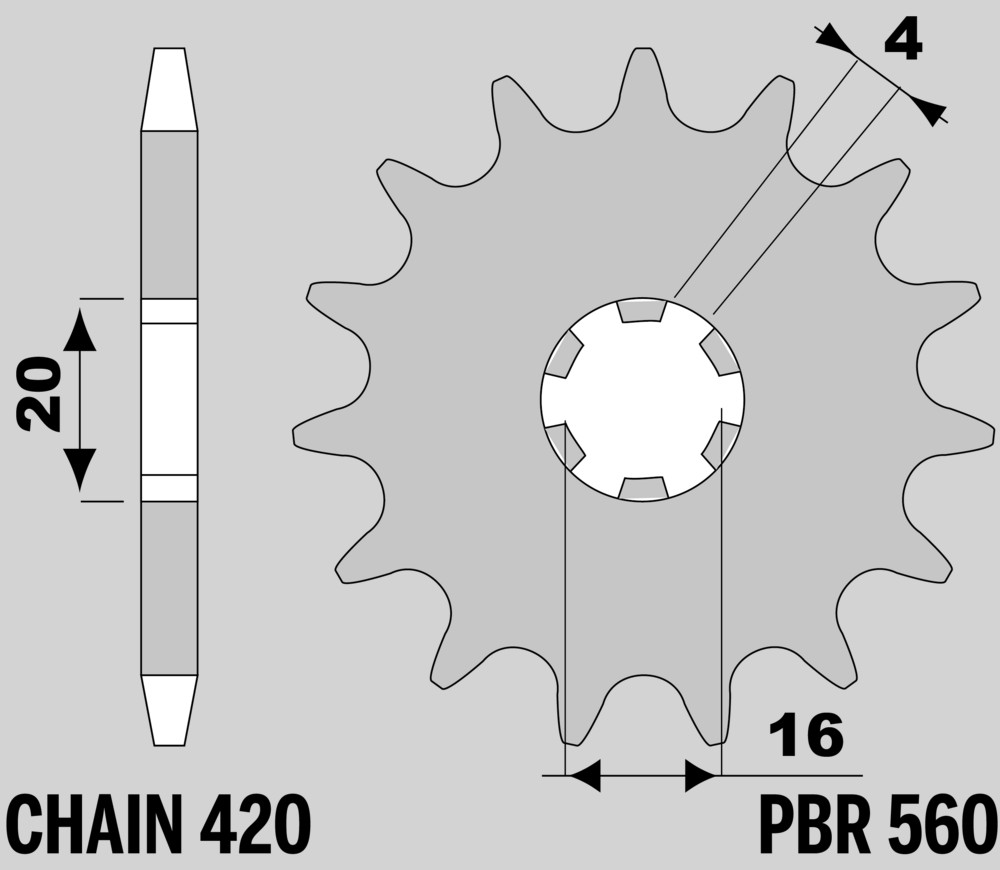 SPROCKETS PBR FRONT 560-14