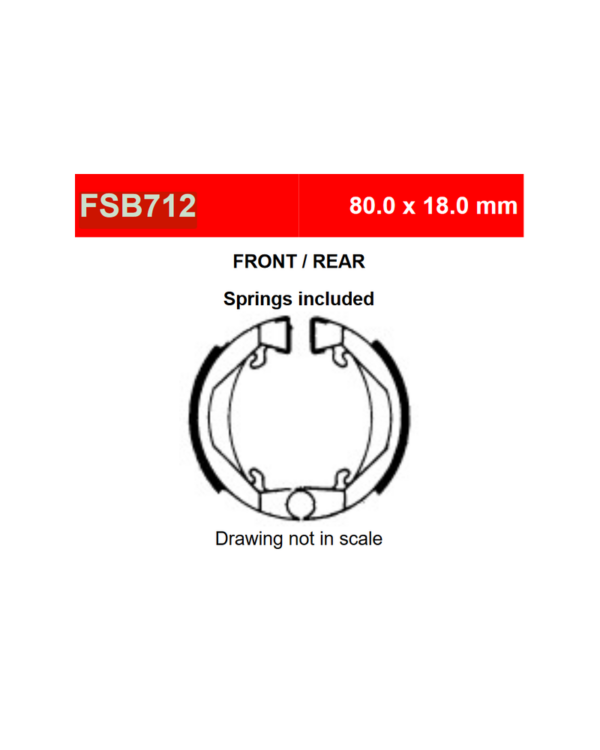 FERODO BRAKE SHOE (EBC322/SBS2074)