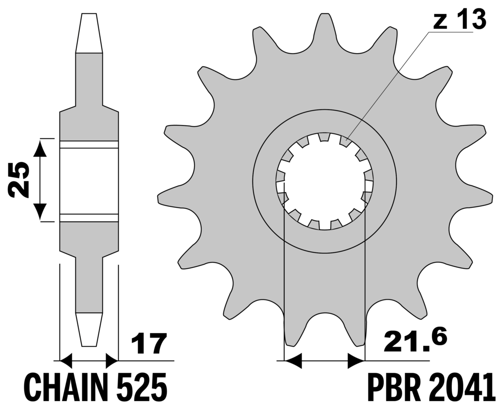 SPROCKETS PBR FRONT 2041-15