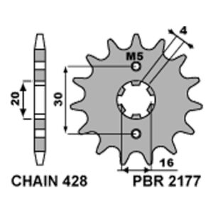 SPROCKETS PBR FRONT 2177-17