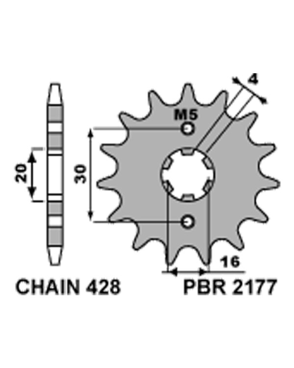 SPROCKETS PBR FRONT 2177-17
