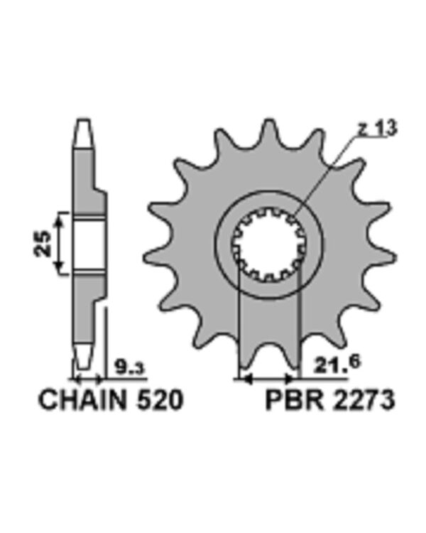 SPROCKETS PBR FRONT 2273-15