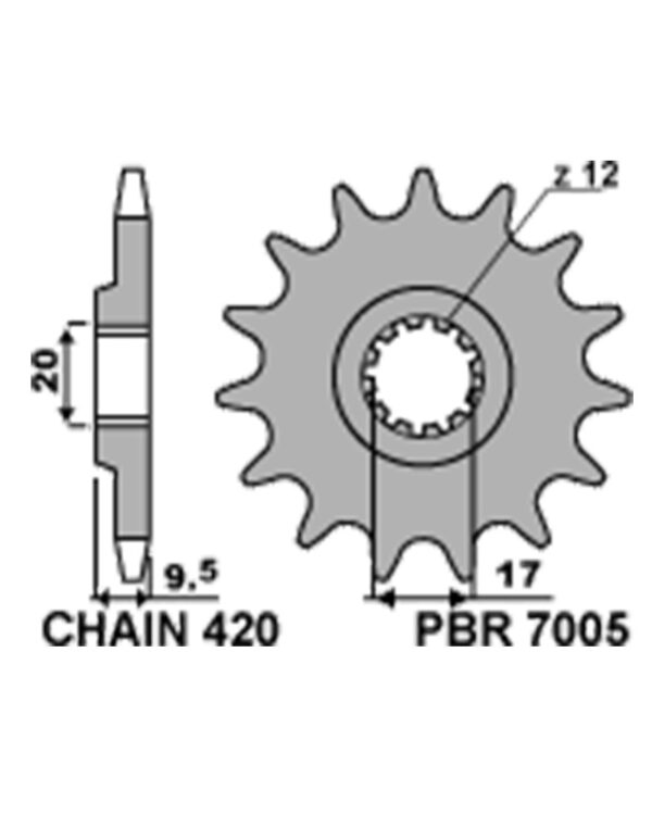 SPROCKETS PBR FRONT 7005-14