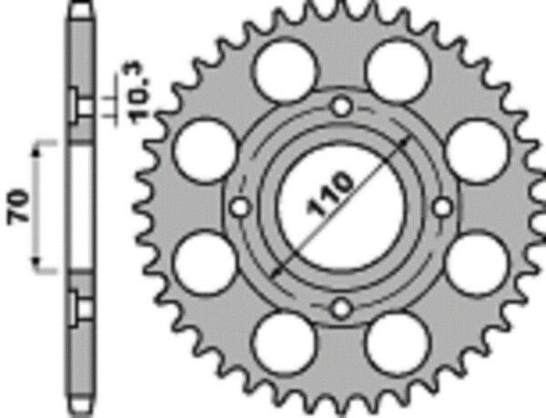 SPROCKETS PBR REAR 0246-35 - Image 2