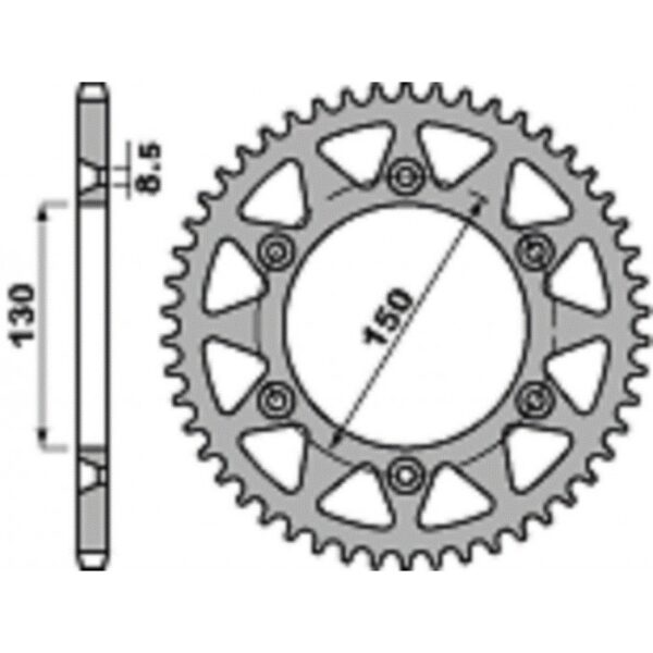 SPROCKETS PBR REAR 0270-45