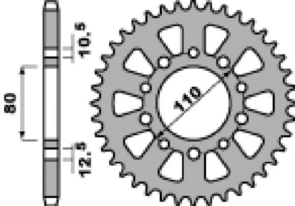 SPROCKETS PBR REAR 0334-43 - Image 2