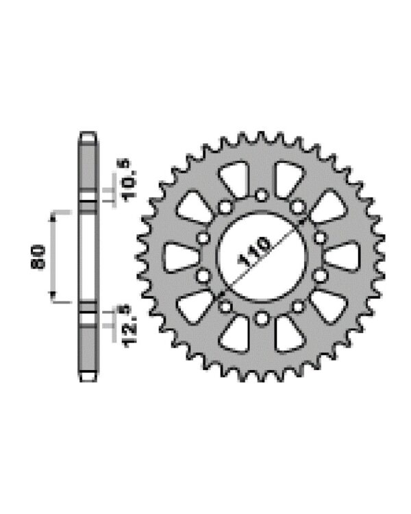 SPROCKETS PBR REAR 0334-43