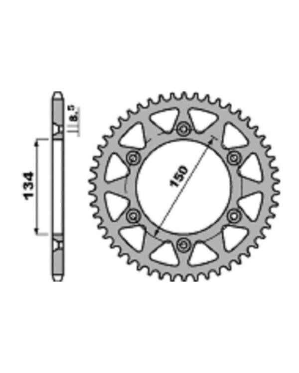 SPROCKETS PBR REAR 0489-50