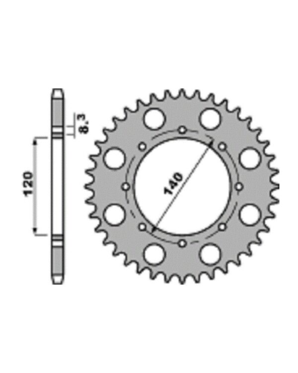 SPROCKETS PBR REAR 0491-38