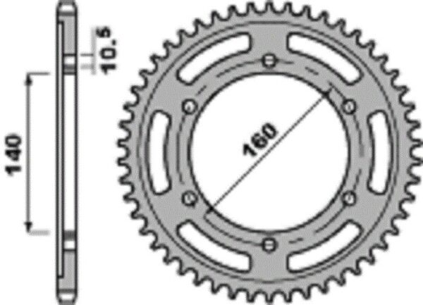 SPROCKETS PBR REAR 0502-44 - Image 2